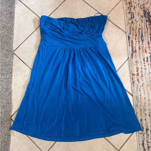 Blue strapless Dress - Picture 1 of 3